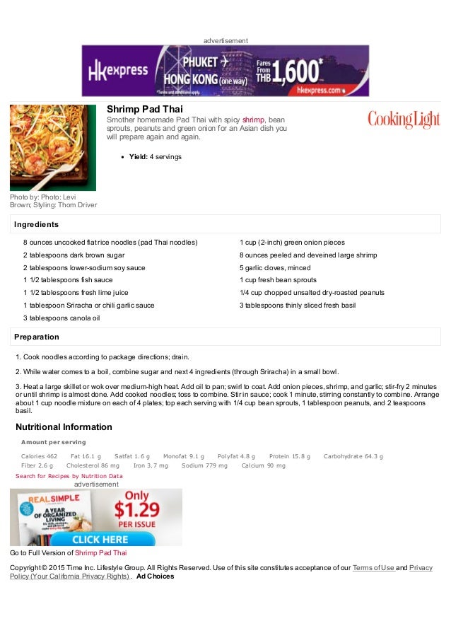 Shrimp Pad Thai My Recipes