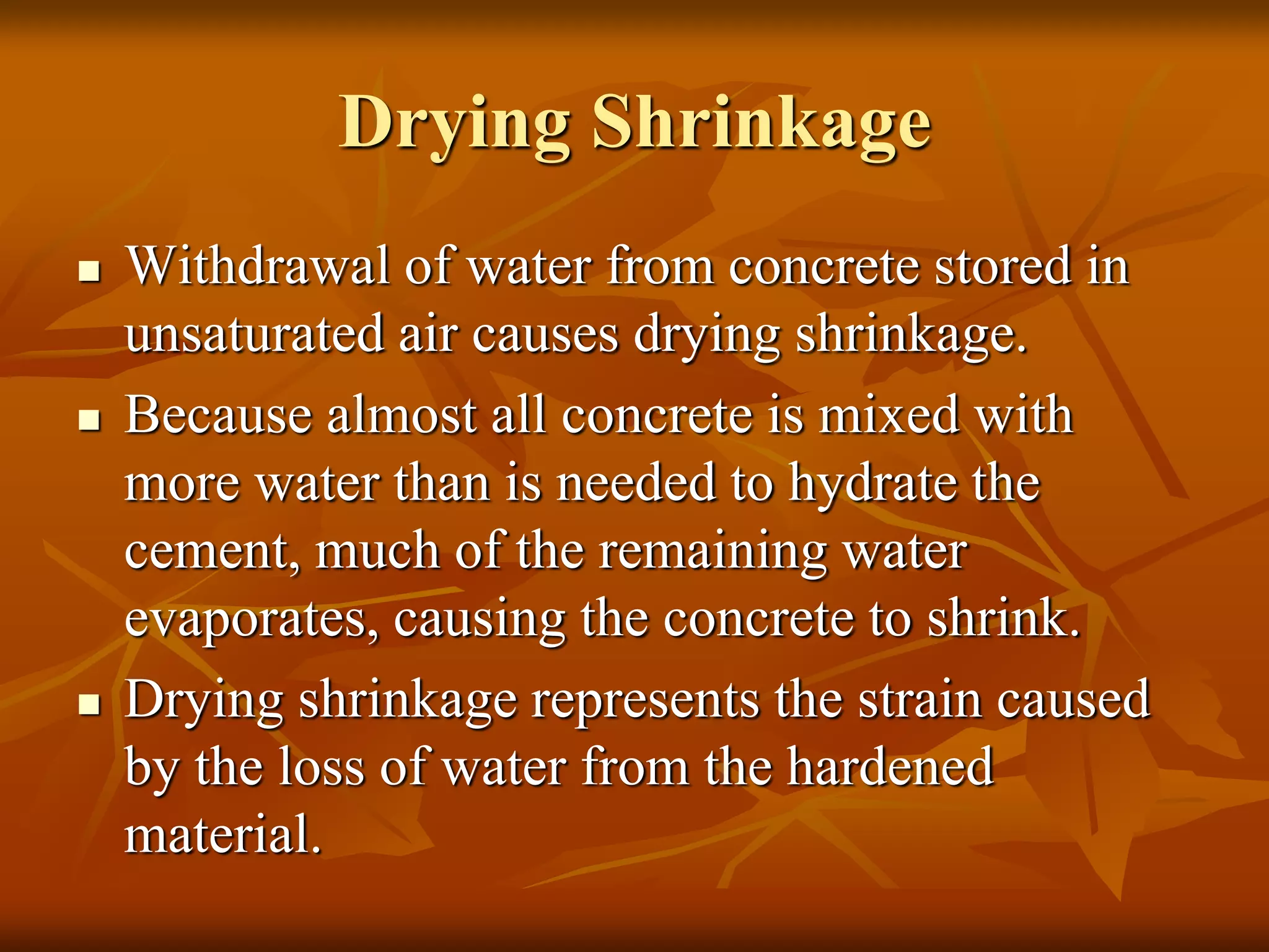 Shrinkage and creep | PDF
