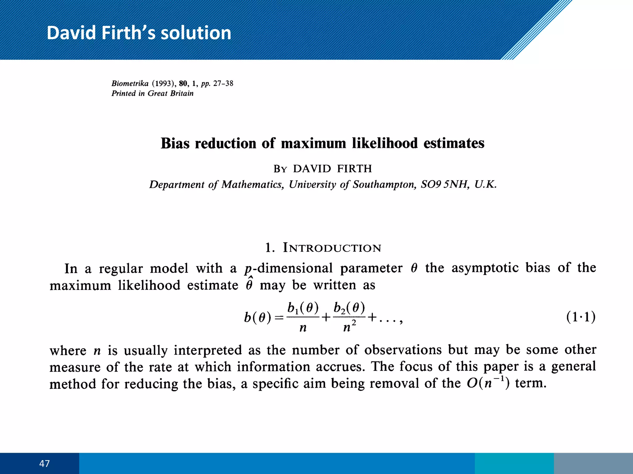 David Firth’s solution
47
 
