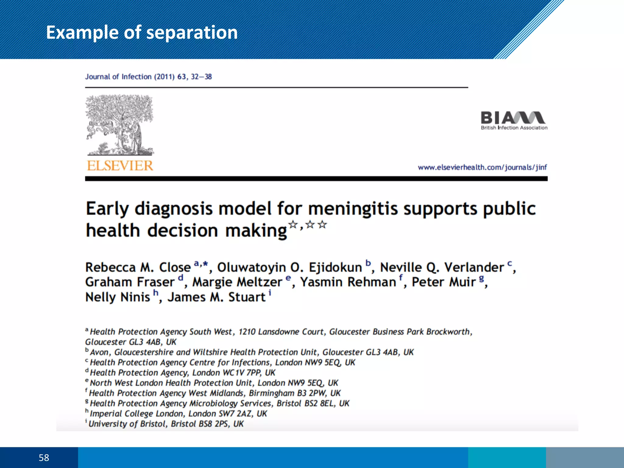 Example of separation
58
 