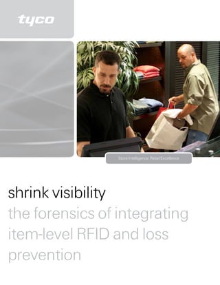 Shrink Visibility
The forensics of
integrating item-level
RFID and loss prevention
Safer. Smarter. Tyco.
TM
 