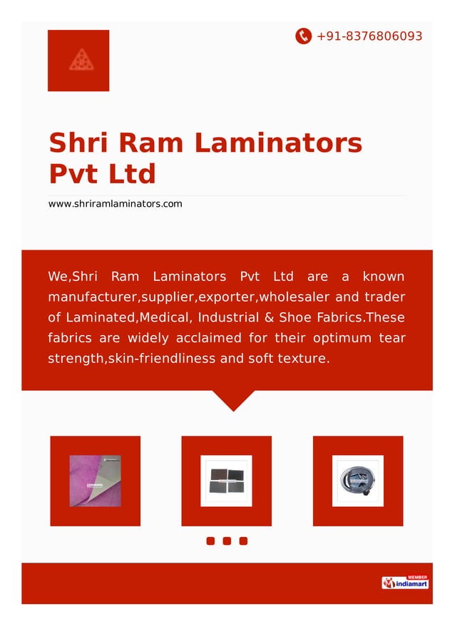 Shri Ram Laminators Pvt Ltd, Delhi, Spun Bonded Fabrics PDF