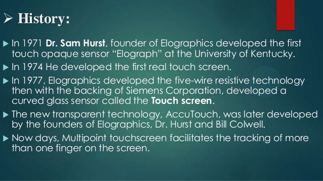 Touch Screen Technology Presentation