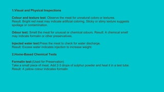 Detection of different types of adulteration used in meat and milk | PDF