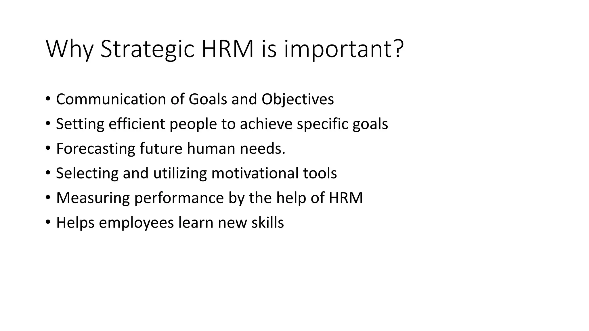 Strategic Nature of Human Resource Management | PPTX