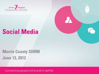 Social Media

Morris County SHRM
June 13, 2012
 