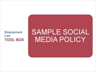 Employment  Law  TOOL BOX 