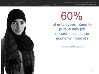 (Source: Right Management) Toledo HR Association 60%   of employees intend to pursue new job opportunities as the economy improves 