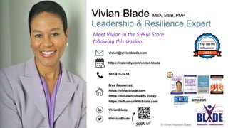 Meet Vivian in the SHRM Store
following this session.
 
