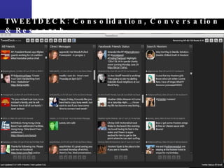 TWEETDECK: Consolidation, Conversation & Research 