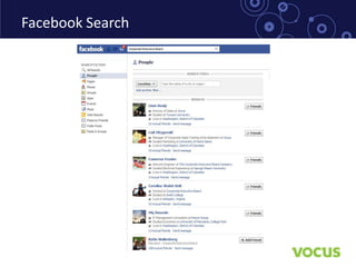 Facebook Search
 