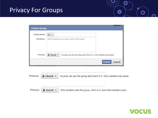 Privacy For Groups
 