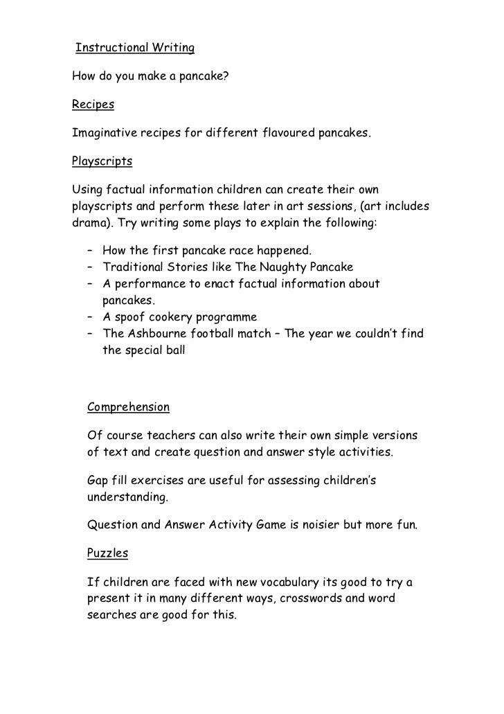 Pancake Day worksheet