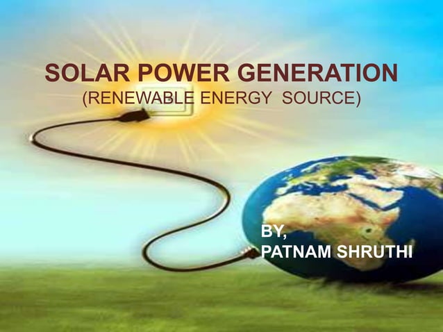 solar power generation | PPTX