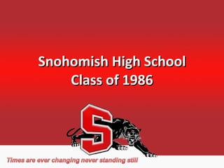 Snohomish High School Class of 1986 