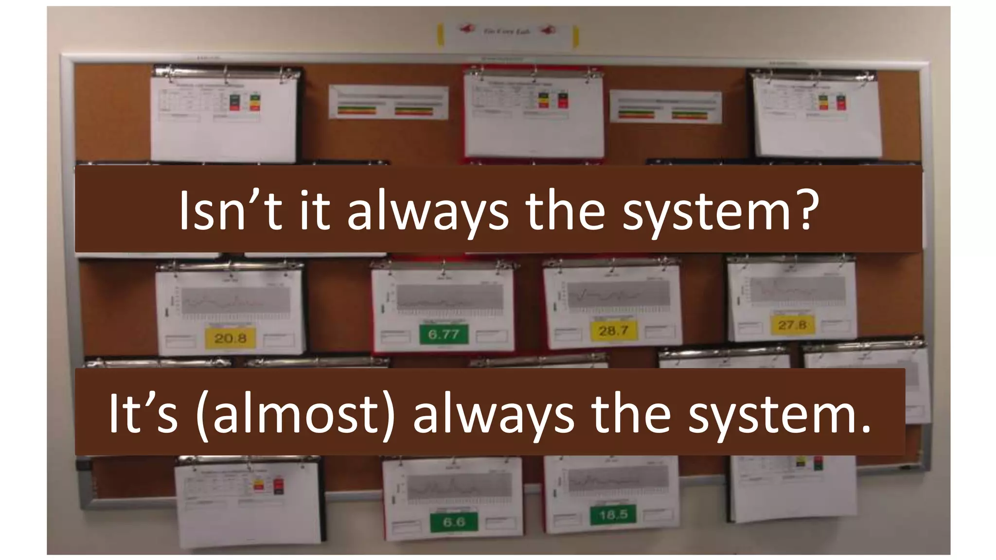 Isn’t it always the system?
It’s (almost) always the system.

 