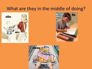 What are they in the middle of doing?
tu
elle
nous