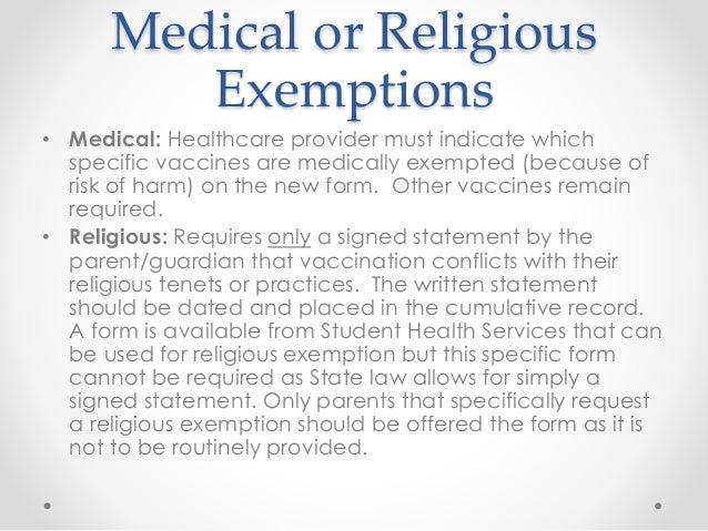 shs immunizations religious exemption for vaccines form
