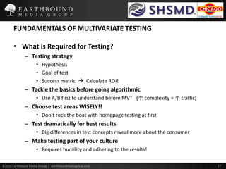 FUNDAMENTALS OF MULTIVARIATE TESTINGMultivariate Testing (MVT)ControlFamous Chocolate Since 1892Famous Chocolate Since 1892Buy NowBuy Now