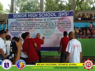 MOLAVE VOCATIONAL TECHNICAL SCHOOL
SAMSON V. ACAPULCO– EPS/ SCHOOL PRINCIPAL 6
 