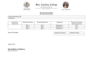 Senior High School Research Proposal Matrix.docx