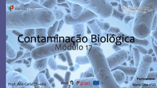 Contaminação Biológica
Módulo 17
Formandos:
Maria Dias nº20Prof. Ana Carla Oliveira
 