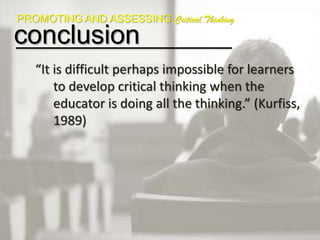 This will help learners think about their thinking, ability to listen and understand, ability to process what they are hearingOther StrategiesCase Studies