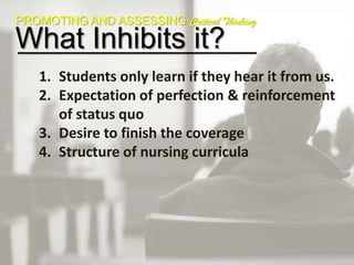 Richard Paul “Intellectual Standards for Disciplining the Mind”“Critical” thinking is precise, deep, logical, relevant, accurate & significant.