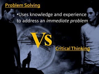 “Knowledge of a subject is a necessary condition for critical thinking in an area. There are different skills for different circumstances. Knowledge is a necessary condition for critical thinking and critical thinking is subjectspecific.”