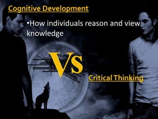 PROMOTING AND ASSESSING Critical ThinkingWhat Inhibits it?Students only learn if they hear it from us.Expectation of perfection& reinforcement of status quoDesire to finish the coverageStructure of nursing curriculaAssignments given to studentsManner of clinical teaching