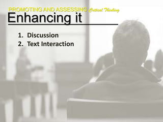 Teachers and learners alike view learning as a shared responsibility. It is the educator’sresponsibilityto create an environment that supports this concept.