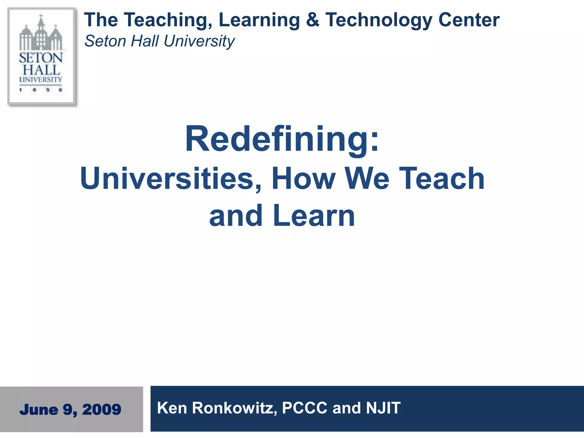 Redefining Universities