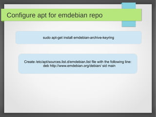 Configure apt for emdebian repo

sudo apt-get install emdebian-archive-keyring

Create /etc/apt/sources.list.d/emdebian.list file with the following line:
deb http://www.emdebian.org/debian/ sid main

 