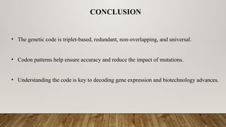 GENETIC CODE REDUNDANCY AND GENETIC CODE ATTRIBUTES | PPTX