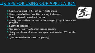VEHICLE SERVICE THORUGH ONLINE BOOKING | PPTX