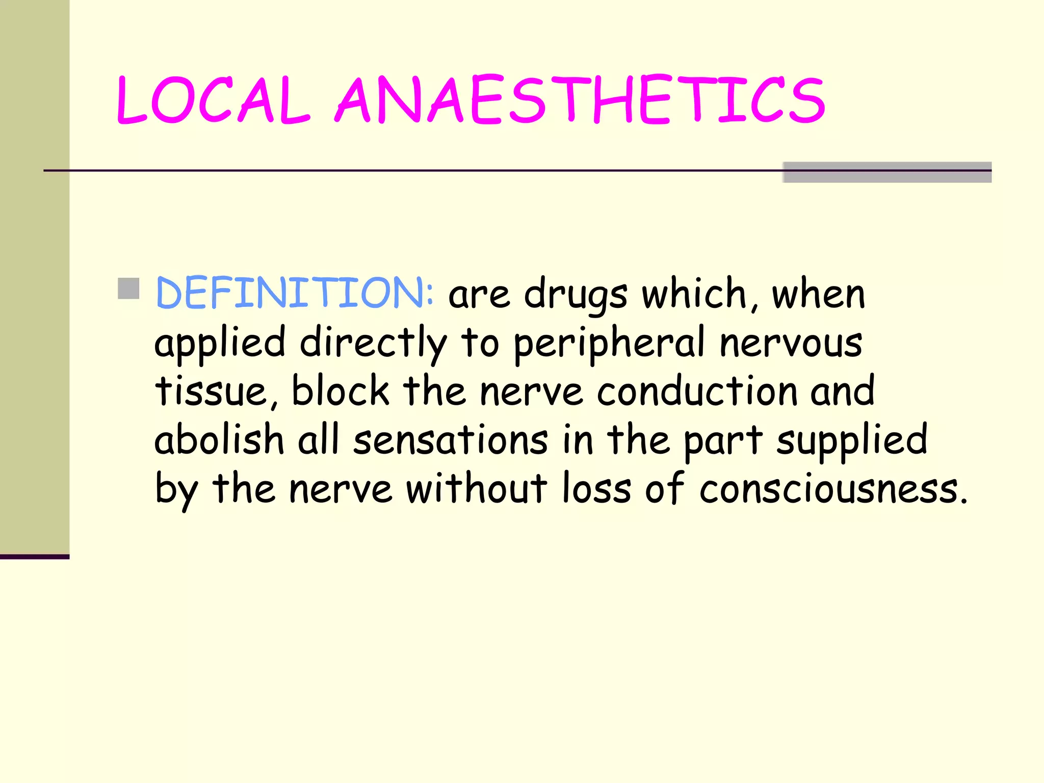 LOCAL AND GENERAL ANESTHESIA | PPT