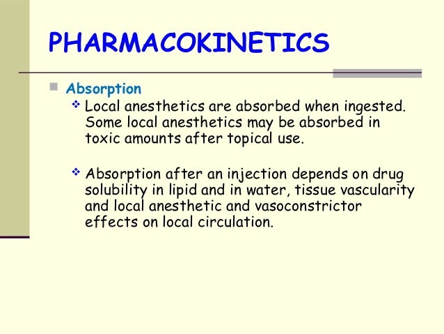 LOCAL AND GENERAL ANESTHESIA