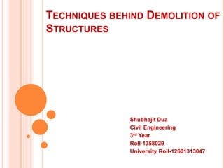 DEMOLITION OF BUILDING | PPTX