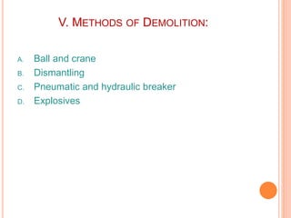 DEMOLITION OF BUILDING | PPTX