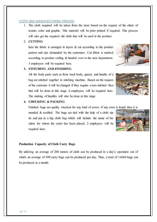 business plan paper and cloth bags manufacturing (PAC BAGS) PDF