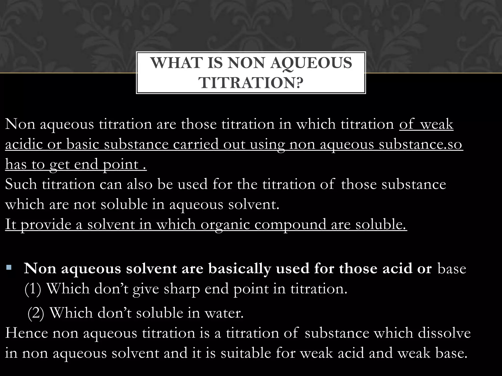 Nonaqueous Titration PPT