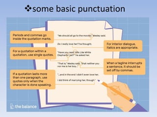 some basic punctuation
 