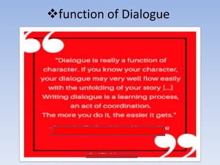 function of Dialogue
 