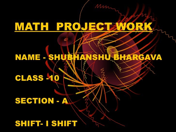 cover page design for maths project