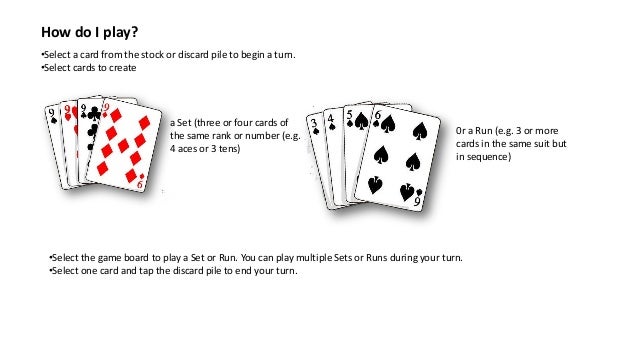 How Do You Play The Card Game Sets And Runs Rummy Rules Learn How To