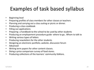 syllabus design for M.Ed, M.Phil Linguistics and Curriculum Designers ...