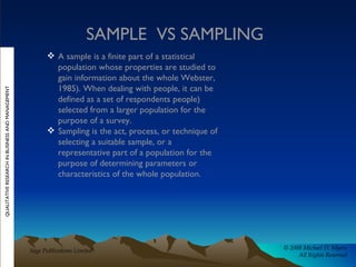 SAMPLE  VS SAMPLING ,[object Object],[object Object]