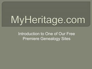 Introduction to One of Our Free
Premiere Genealogy Sites
 