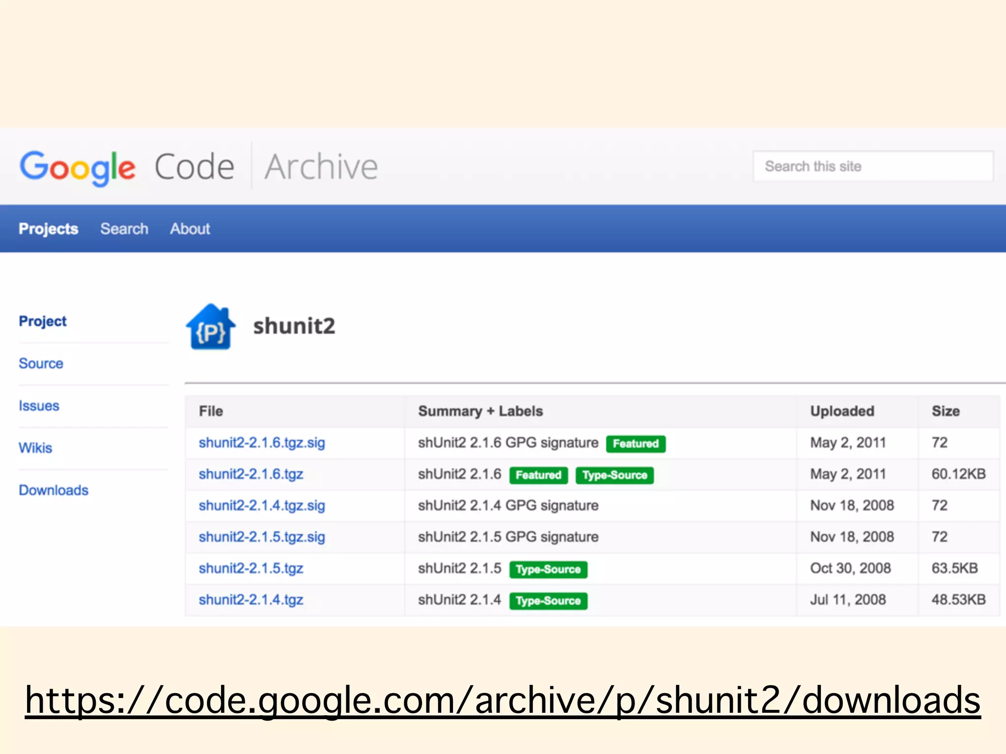 https://code.google.com/archive/p/shunit2/downloads
 
