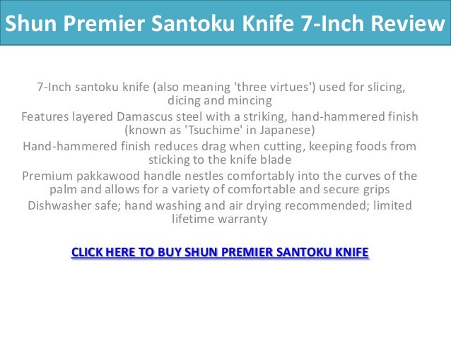 Shun Premier Santoku Knife 7 Inch Review